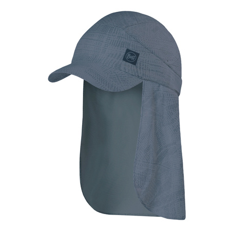 Składana czapka z osłoną na kark BUFF® PACK SAHARA CAP TIHO STEEL