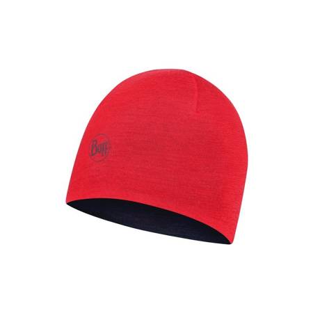 Czapka dla dzieci BUFF® LW Merino Wool Reversible Hat DENIM - FIRE