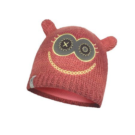 Dětská zimní čepice  BUFF® Child Knitted & Fleece Hat Monster ROSE PINK