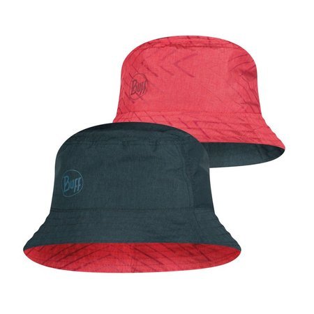 Kapelusz BUFF® Travel Bucket Hat Collage Red-Black