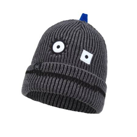 Czapka dla dzieci BUFF® Lifestyle Kids Knitted Hat FUNN ROBOT GREY VIGORÉ